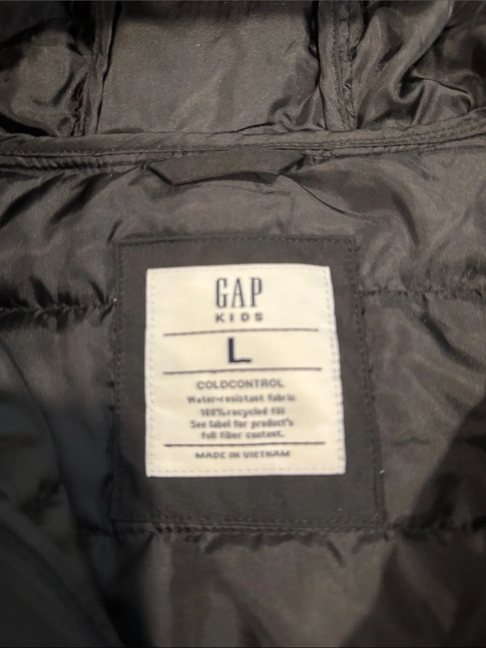 GAP Black Hooded Puffer Jacket for Kids